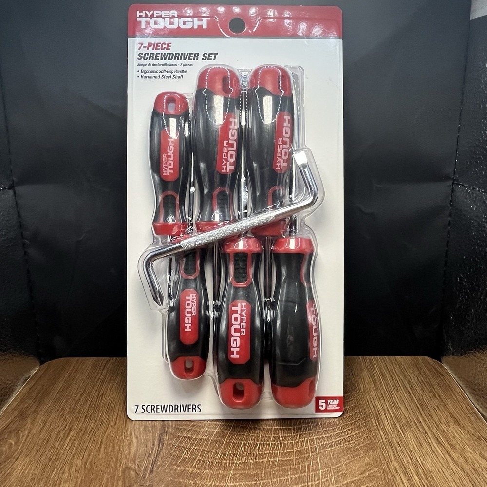 Hyper‎ Tough: 7pc Screwdriver Set With Offset Hard To Reach Screwdriver